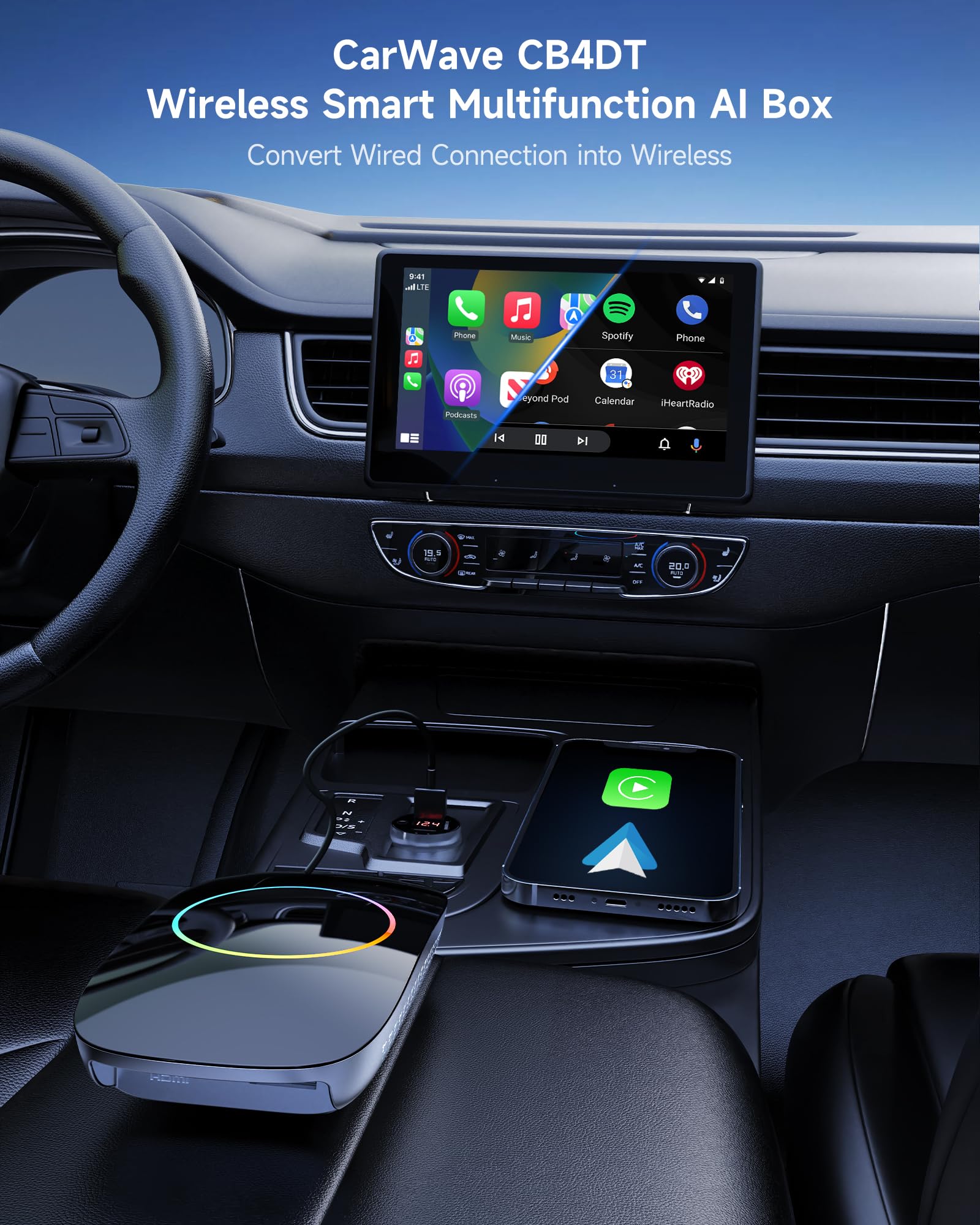 Amazon.co.jp: ATOTOOUT CarPlay AI Box、車載AIボックス、ワイヤレス